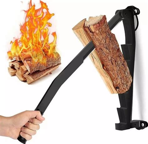 Wall Mounted Firewood Kindling Splitter Outdoor Power Equipment