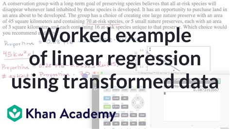 Worked Example Of Linear Regression Using Transformed Data AP