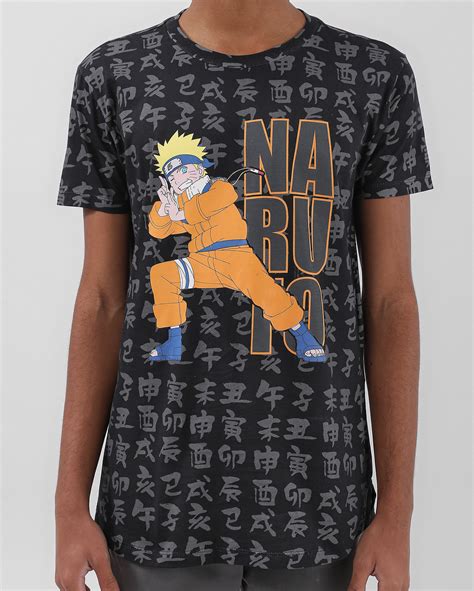 Camiseta juvenil anime clássico preta Naruto FANLAB Oficial