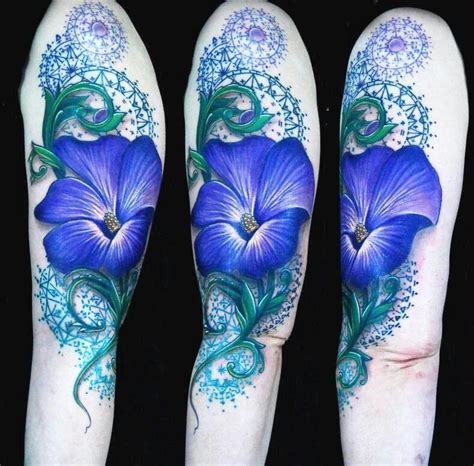 Pin By Tayleur Lampson On Body Art Modifications Blue Flower Tattoos