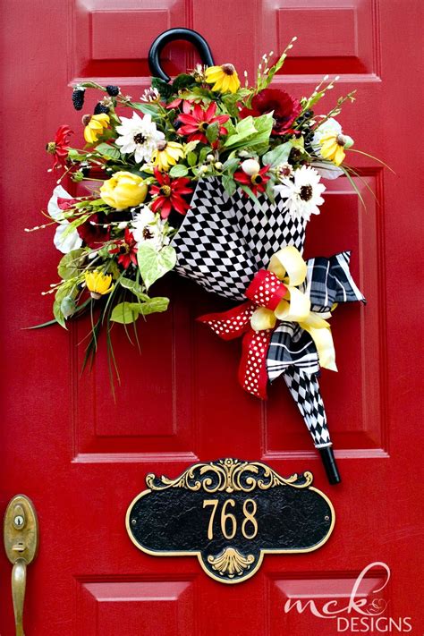 Love This Umbrella Wreath Umbrella Decorations Door Decorations