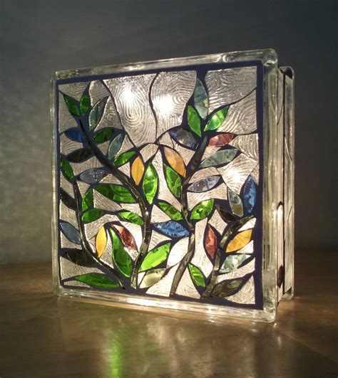 Stained Glass Mosaic Light Block Suncatcher Nightlight Etsy