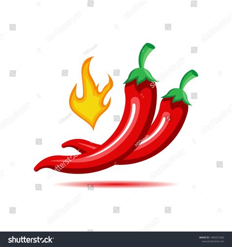 Hot Chili Pepper Spice Vegetable Symbol Stock Vector Royalty Free 1400251826 Shutterstock