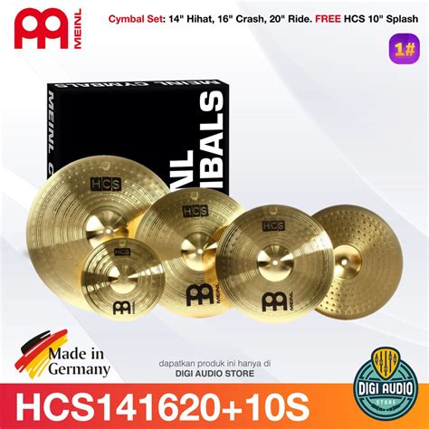 Jual Cymbal Set Meinl HCS141620 10S 14 Hihat 16 Crash 20 Ride Free 10