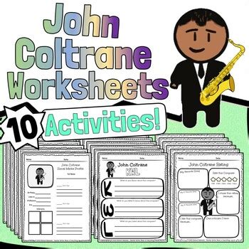 John Coltrane Worksheets Black Composers For Black History Month Music