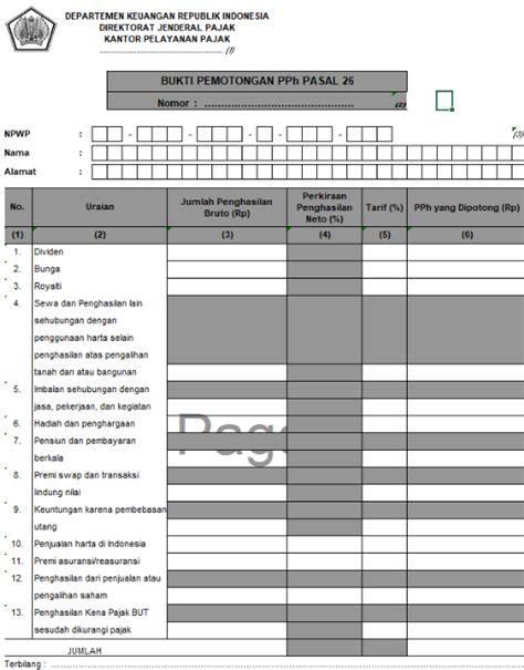 Cara Membuat Bukti Potong Pph Dan Contohnya Blog Gadjian