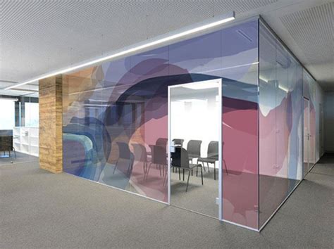 Color Glass Or Resin Within The Space Office Wall Graphics Wall Graphics Office Interior Design