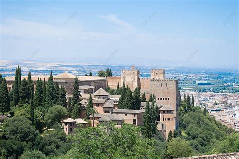 Alhambra And The Mountains Generalife Architecture Inscriptions Photo Background And Picture For ...