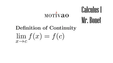 Calculus Definition Of Continuity On A Point Youtube