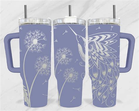 Bird Quencher Oz Tumbler Svg Dandelion Oz Tumbler Laser Boho