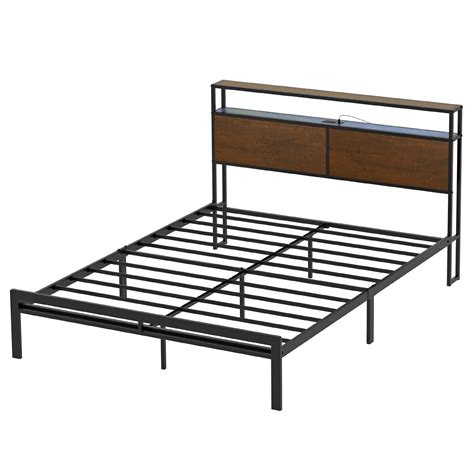 Free Shipping Gunaito King Size Bed Frame With Wooden Headboard Metal