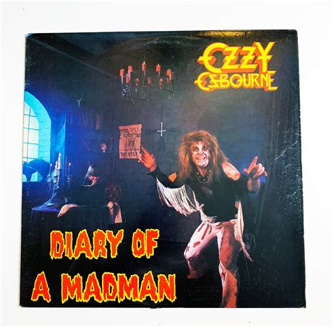 Vintage Ozzy Osbourne Diary Of A Madman Lp Record Vinyl Album Etsy