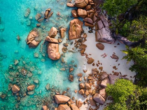 Praslin Seychellen Tropische Insel Mit Wei En Str Nden Und Palmen Anse