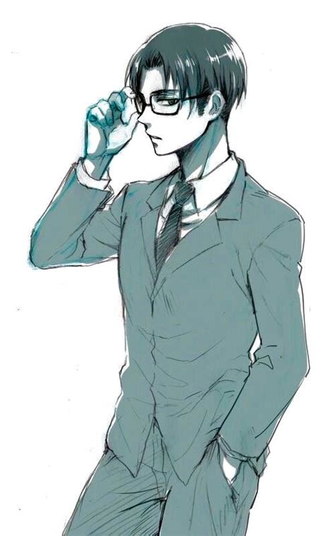 Business Teacher Professor Levi Ackerman With Glasses Levi Ackerman M Anime Eren Jäger