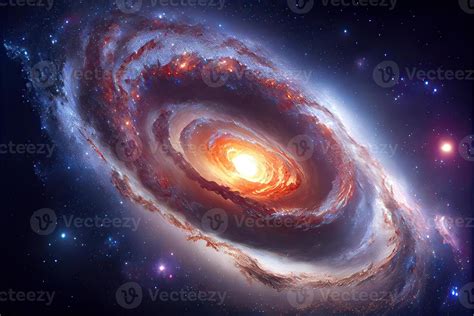 illustration of Milky Way Galaxy colliding with Andromeda Galaxy ...