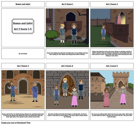 Romeo And Juliet Act 2 Storyboard By C429e648