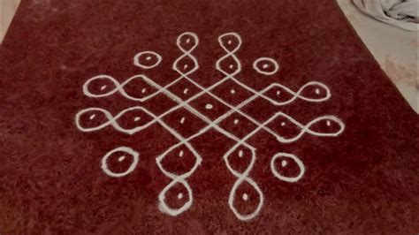 6 Dots Sikku Kolam Very Easy Rangoli Designs Melikala Muggulu With