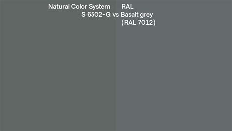 Natural Color System S 6502 G Vs Ral Basalt Grey Ral 7012 Side By