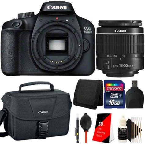 Canon Eos 4000d Rebel T100 18mp Digital Slr Camera 18 55mm Lens