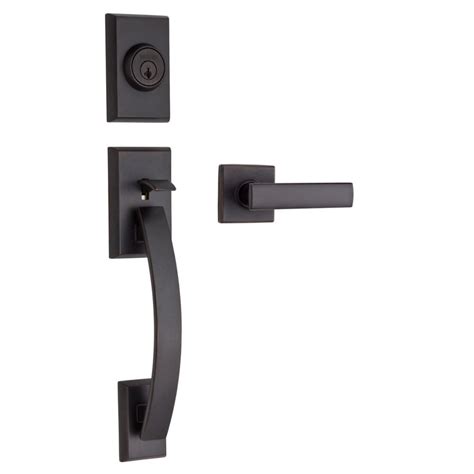 Weiser Tavaris Single Cylinder Venetian Bronze Handle Set With Vedani Lever The Home Depot Canada