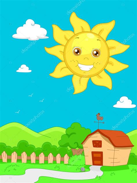 Sunny Scene Stock Illustration By ©lenmdp 10117954