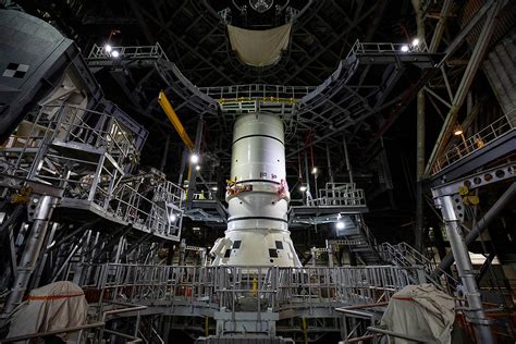 NASA Prepares Space Launch System Rocket For Artemis I Launch