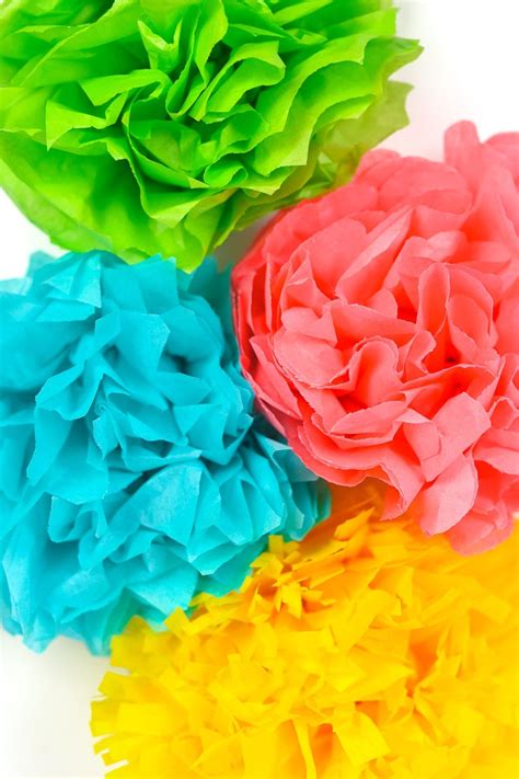 How To Make Tissue Paper Flowers Four Ways