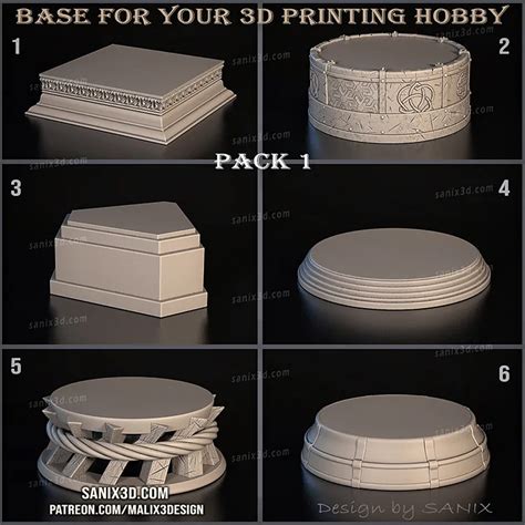 Bases Pack 1 Stl Files