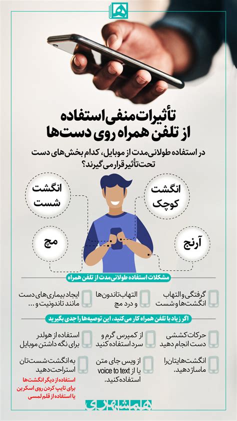 تاثیرات منفی استفاده از تلفن همراه روی دست ها عکس