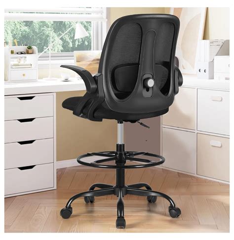 Drevy Drafting Chair Tall Ergonomic Office Chair Standing Desk Stool