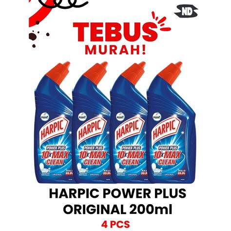 Jual Pembersih Toilet Harpic Ml Power Plus Original Pcs Shopee