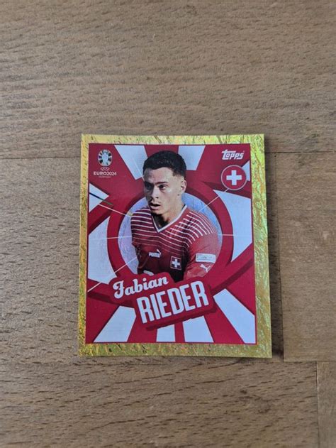 Gold Fabian Rieder Sui Ptw Topps Euro Sticker Kaufen Auf Ricardo