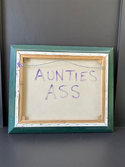 Outsider Art Oil On Canvas By John Jones Titled Auntie S Ass For Sale