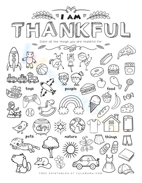 Thankful Coloring Page Gratitude Activity Worksheet Thankful