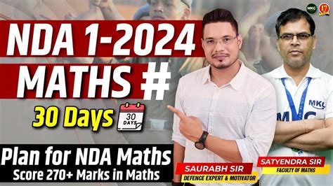 Last 30 Days Plan For NDA I 2024 Maths Target 270 In NDA Maths