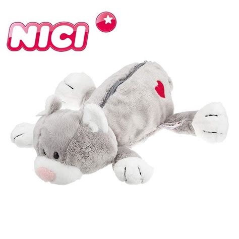 Nici ニキ Figurine Pouchフィギュアポーチ グレーキャット 3190007 ペンポーチ ペンケース コスメポーチ アニマル