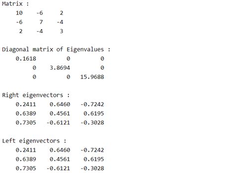 Eigenvalues And Eigenvectors In Matlab Geeksforgeeks