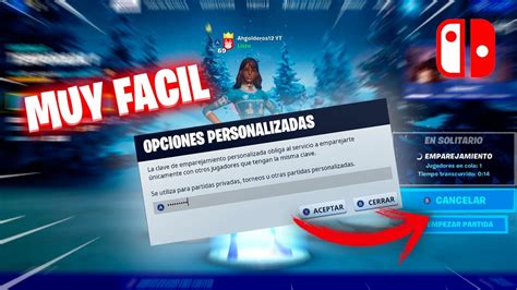 Como Hacer Partidas Privadas En Fortnite Para Nintendo Switch Youtube