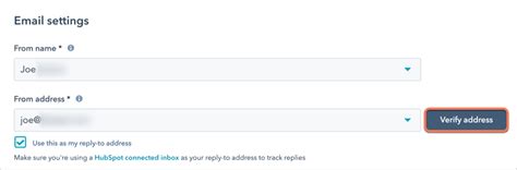 Verify the email address used to send marketing emails