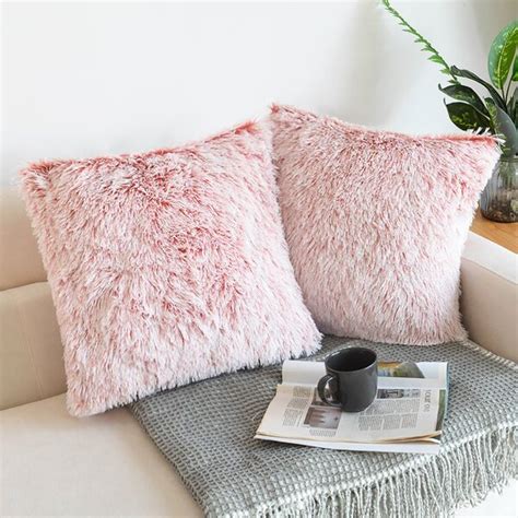 Nordeco Home Luxury Soft Faux Fur Fleece Cushion Cover Pillowcase