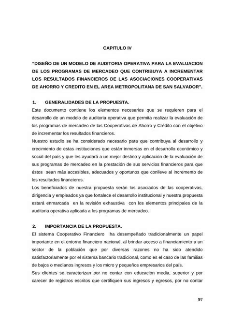 Pdf Capitulo Iv Dise O De Un Modelo De Auditoria Operativa Para La