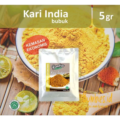 Jual Bumbu Kari India Kari India Bubuk 5 Gram Bumbies Kemasan