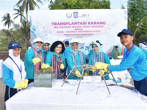 Ibu Negara Dan Oase Kim Bersama Pelajar Lombok Barat Dalam Aksi