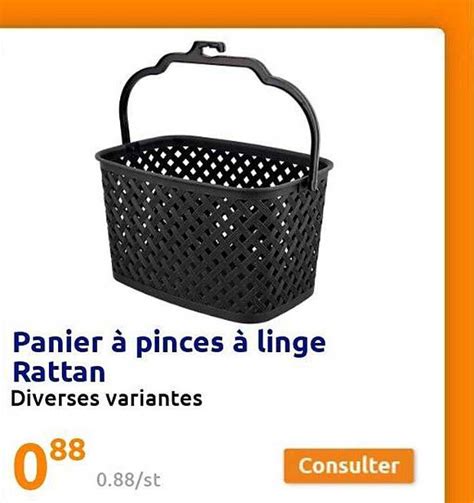 Promo Panier Pinces Linge Rattan Chez Action Icatalogue Fr