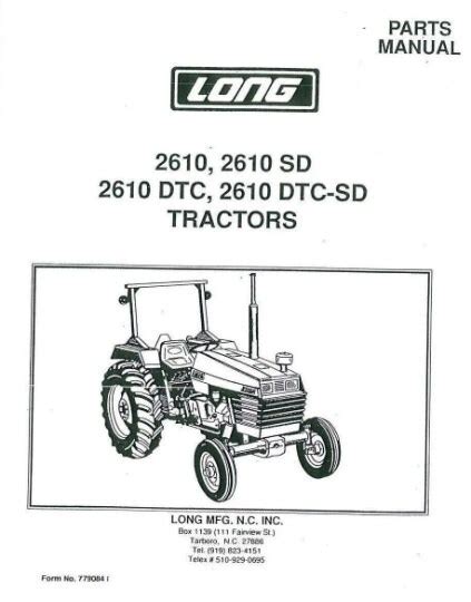 2360 2460 2510 Tractor Service Parts Manual 2360 2460 2510 Long Tractor