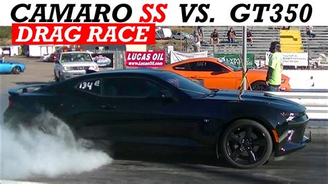 Camaro Ss Drag Races Mustang Shelby Gt Destruction Is