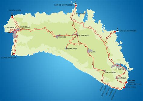 Minorca Cycling Map - Minorca • mappery