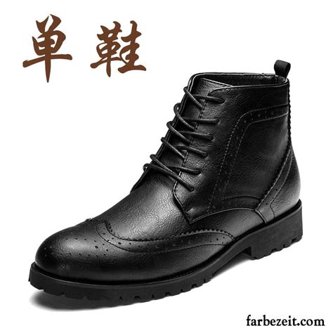 Stiefel Herren Leder Retro Herbst Kurze Stiefel Baumwolle Schuhe Trend