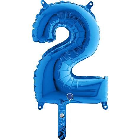 Ballon Anniversaire Chiffre Bleu Cm Ballons Chiffre Bleus Sur