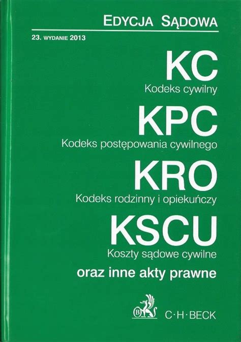 Kodeks Cywilny Kpc Kro Kscu Niska Cena Na Allegro Pl